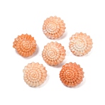 Synthetic Coral Carved Beads, Dyed, Spiral Shell shape, Light Salmon, 21x14.5mm, Hole: 1.2mm(CORA-S025-03B)