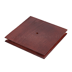 Wood Display Pedestals, Square, Brown, 15x15x1.8cm(WOOD-WH0034-78C)