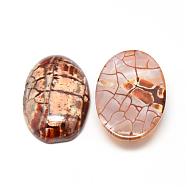 Dyed Natural Fire Agate Cabochons, Oval, Peru, 30x20x7mm(G-Q957-02B-20x30)