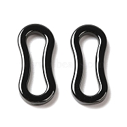Bioceramics Zirconia Ceramic Linking Ring, Nickle Free, No Fading and Hypoallergenic, Number 8 Shaped Connector, Black, 13.5x6x1.5mm, Inner Diameter: 10.5x2.8mm(PORC-C002-04A)