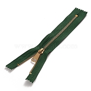 Garment Accessories, Nylon Closed-end Zipper, Zip-fastener Components, Dark Green, 225x33x2.5mm(FIND-WH0052-40A)