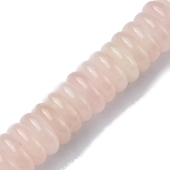 Natural Rose Quartz Beads Strands, Disc, 12x3.5~4mm, Hole: 1.4mm, about 51pcs/strand, 7.48~8.19 inch(19~20.8cm)