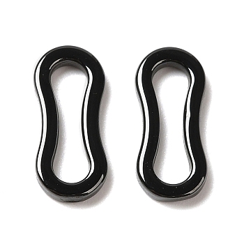 Bioceramics Zirconia Ceramic Linking Ring, Nickle Free, No Fading and Hypoallergenic, Number 8 Shaped Connector, Black, 13.5x6x1.5mm, Inner Diameter: 10.5x2.8mm