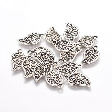 Antique Silver Leaf Alloy Pendants