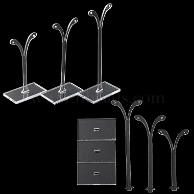 3Pcs 3 Sizes Plastic Earring Display Stands(EDIS-YW0001-03)-5