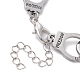 Alloy Handcuff with Freedom Link Chain Necklaces for Men Women(BJEW-JB10128-01)-4