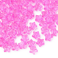 Transparent Acrylic Beads, Star, Orchid, 9x9.5x5.5mm, Hole: 2mm, about 2000pcs/500g(MACR-S373-45-B11)