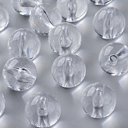 Transparent Acrylic Beads, Round, Clear, 20x19mm, Hole: 3mm, about 111pcs/500g(MACR-S370-A20mm-001)