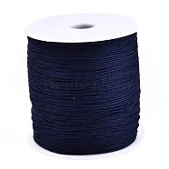Nylon Thread, Chinese Knotting Cord, Midnight Blue, 1mm, about 284.33 yards(260m)/roll(NWIR-Q009A-335)