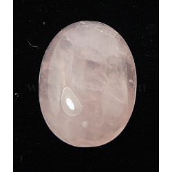 Natural Rose Quartz Cabochons, Oval, Pink, 10x8x4mm(X-G-ROSE10x8x4)