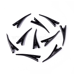Defective Closeout Sale, Iron Alligator Hair Clip Findings, Black, 70x8.5x21mm(IFIN-xcp0001-03)