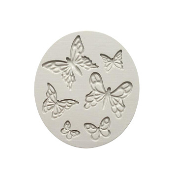 DIY Silicone Molds, Fondant Molds, Resin Casting Molds, Clay Texture Mat, Butterfly, 83x74x8mm