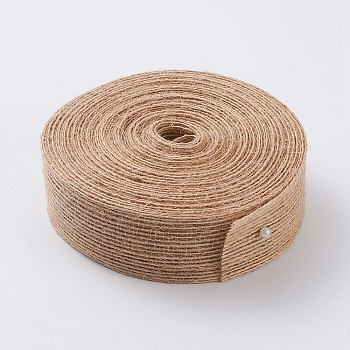 Burlap Fabric Ribbon, for Craft Making, Tan,  1-1/4 inch(30mm), about 10m/roll