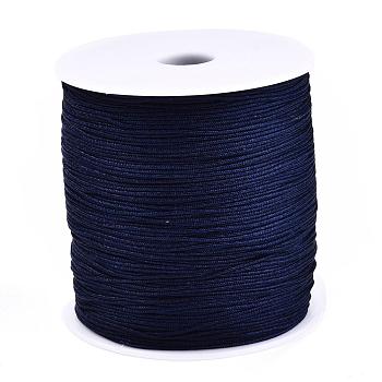 Nylon Thread, Chinese Knotting Cord, Midnight Blue, 1mm, about 284.33 yards(260m)/roll