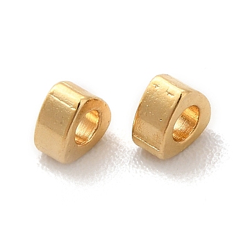 Brass Beads, Cadmium Free & Lead Free, Long-Lasting Plated, Triangle, Real 24K Gold Plated, 3x3x1.5mm, Hole: 1mm