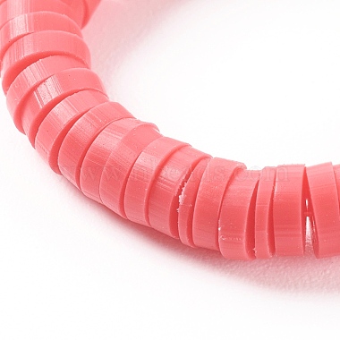 Handmade Polymer Clay Heishi Beaded Stretch Rings(RJEW-JR00332)-3
