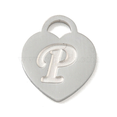 Stainless Steel Color Letter P 304 Stainless Steel Pendants