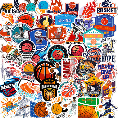 50Pcs Basketball Themed PVC Self-Adhesive Stickers(PW-WG86843-01)-2