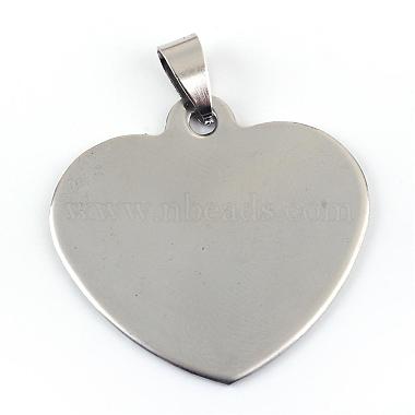 Stainless Steel Color Heart Stainless Steel Pendants