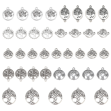 Antique Silver Tree Alloy Pendants