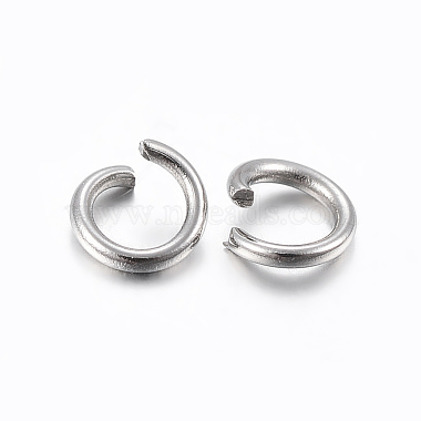 304 Stainless Steel Open Jump Rings(STAS-H437-8x1mm)-2