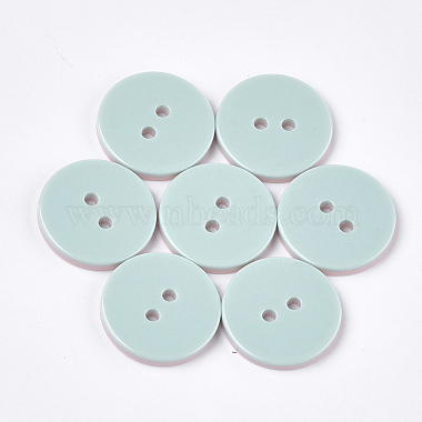 Pale Turquoise Resin Button