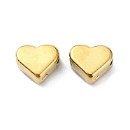 Ion Plating(IP) 304 Stainless Steel Beads, Heart, Real 18K Gold Plated, 5x6x3mm, Hole: 1.2mm(STAS-C089-02B-G)