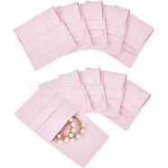 Microfiber Jewelry Pouches, Foldable Gift Bags, for Ring Necklace Earring Bracelet Jewelry, Square, Pearl Pink, 8x7.8x0.3cm(ABAG-NB0001-71A)