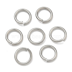 Non-Tarnish 304 Stainless Steel Open Jump Rings, Saw Cut Seamless Round, Stainless Steel Color, 10x1.4mm, Inner Diameter: 7.2mm, Hole: 7mm(X-STAS-R065-38)