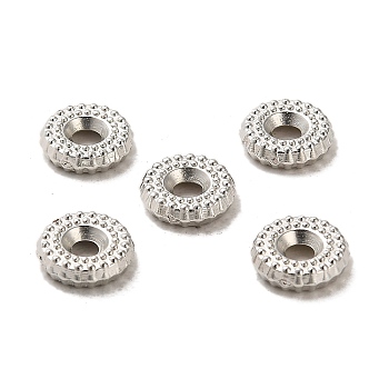 CCB Plastic Beads, Flat Round, Platinum, 7.8x2mm, Hole: 2mm