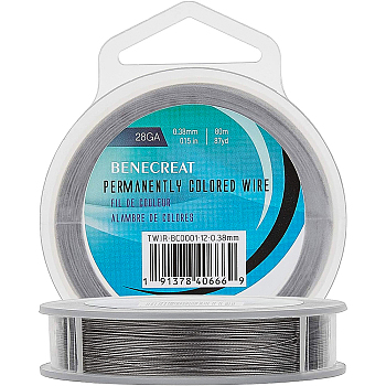 Tiger Tail Wire, Stainless Steel Wire, Stainless Steel Color, 0.38mm, about 262.46 Feet(80m)/roll