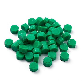 Sealing Wax Particles, for Retro Seal Stamp, Octagon, Sea Green, 0.85x0.85x0.5cm about 1550pcs/500g