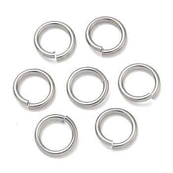 Non-Tarnish 304 Stainless Steel Open Jump Rings, Saw Cut Seamless Round, Stainless Steel Color, 10x1.4mm, Inner Diameter: 7.2mm, Hole: 7mm