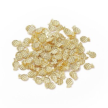 (Defective Closeout Sale: Oxidation) Alloy Cabochons, Epoxy Resin Supplies Filling Accessories, for Resin Jewelry Making, Oblate Pineapple, Golden, 5.5x4x0.8mm