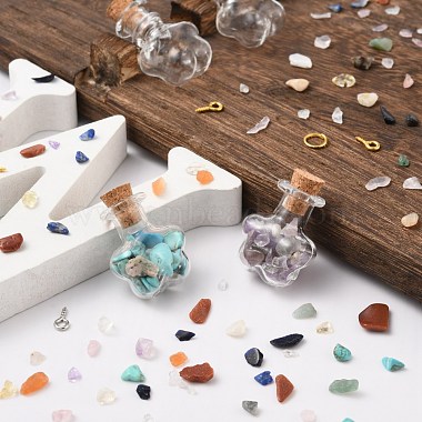 Gemstone Chip Beads Wish Bottle DIY Making Kits(DIY-FS0002-08)-5