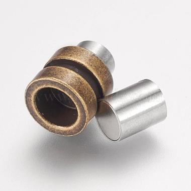 304 Stainless Steel Magnetic Clasps with Glue-in Ends(STAS-F124-02)-4