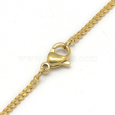 Trendy Unisex 201 Stainless Steel Twisted Chain Necklaces(NJEW-L043-44G)-3