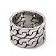 Cuban Link Chain Shape 304 Stainless Steel Finger Ring(RJEW-F137-04AS)-2