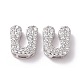 925 Sterling Silver Micro Pave Cubic Zirconia Beads(STER-Z005-15P-U)-1