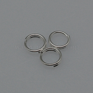Brass Split Rings, Double Loops Jump Rings, Platinum, 7x1.2mm, about 5.8mm inner diameter(JRDC7MM)