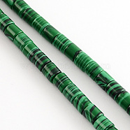 Synthetic Malachite Bead Strands, Column, Green, 6x6mm, Hole: 1mm, about 66pcs/strand, 15.7 inch(G-R187-10)