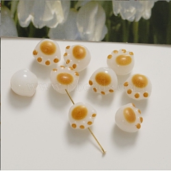 Opaque Acrylic Beads, Cat Paw, Orange, 11x12x9.7mm, Hole: 1.6mm(X1-FIND-I029-02A)