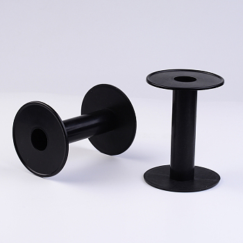 Plastic Spools, Wheel, Black, 68x94mm, Hole: 20mm