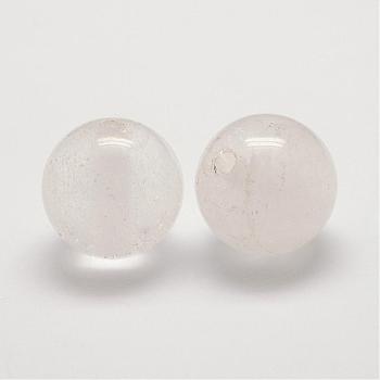Natural Quartz Crystal Beads, Rock Crystal Beads, Round, 20mm, Hole: 3~4mm