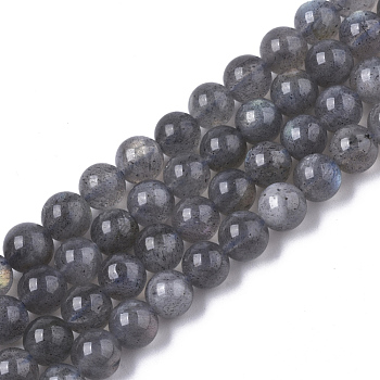 Natural Labradorite Beads Strands, Round, 6~7mm, Hole: 0.7mm, about 62pcs/strand, 15.12 inch(38.4cm)
