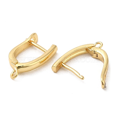 Brass Hoop Earrings Finding(KK-M262-1C-G)-2
