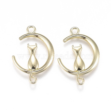 Light Gold Moon Alloy Pendants