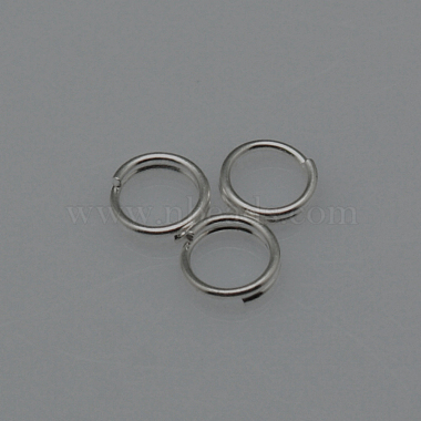 Platinum Round Brass Split Rings