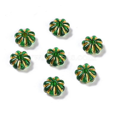 Green Flower Acrylic Beads