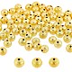 100Pcs Brass Textured Beads(KK-SC0003-40)-1